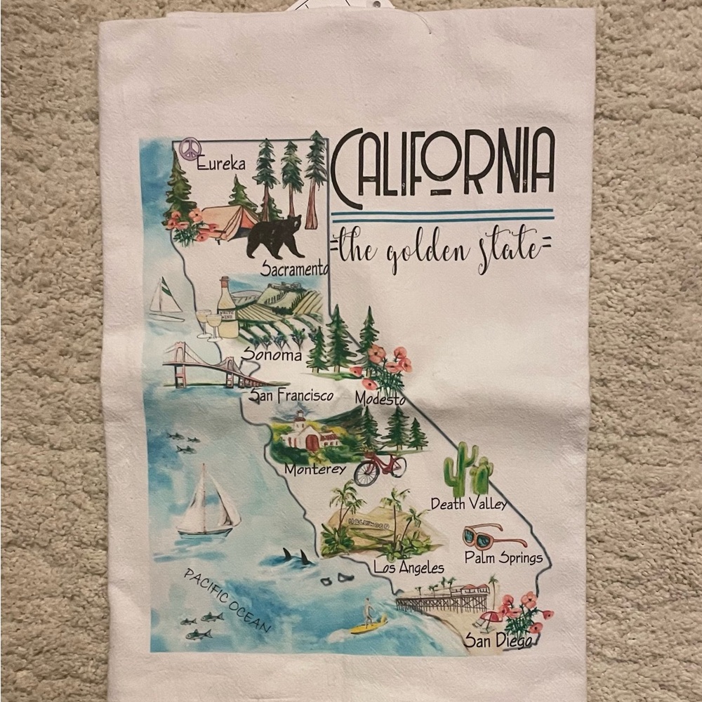 California-Themed Kitchen Towel - Picture 2 of 4